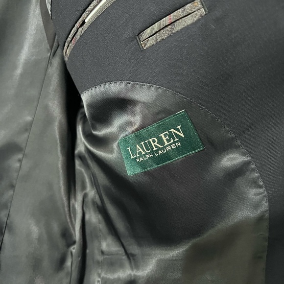 Lauren Ralph Lauren Men’s Navy Blue 100% Wool Sport Coat Blazer Jacket Size 40L - Picture 8 of 10